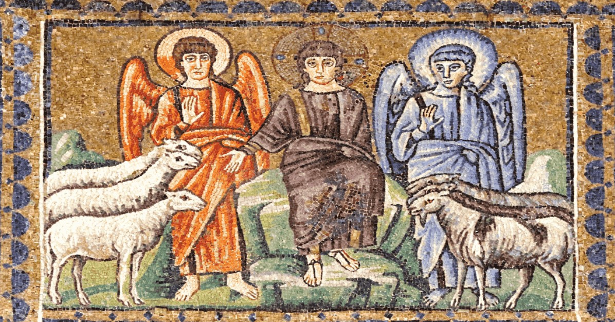 Gesù separa le pecore dai capri, VI sec., Basilica di Sant'Apollinare Nuovo, Ravenna